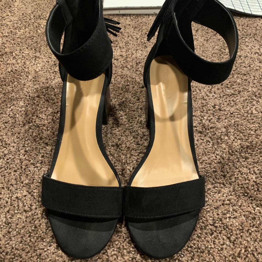 Bamboo black heels